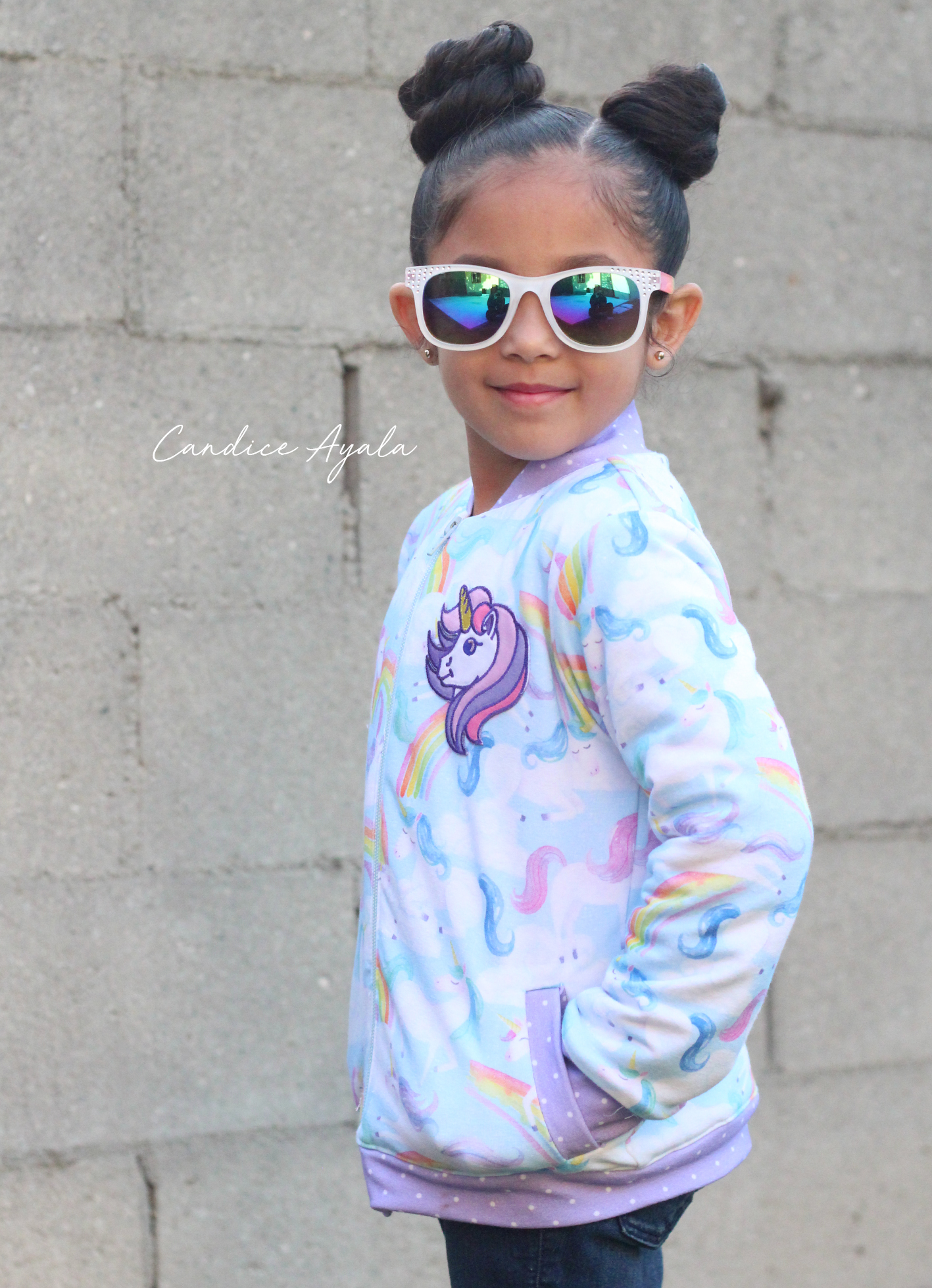 The Ollie Bomber Jacket PDF Pattern by Sew A Little Seam sewn by Candice Ayala.