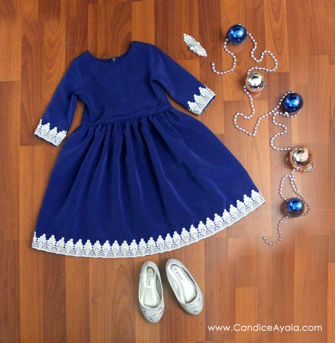 blue christmas dress
