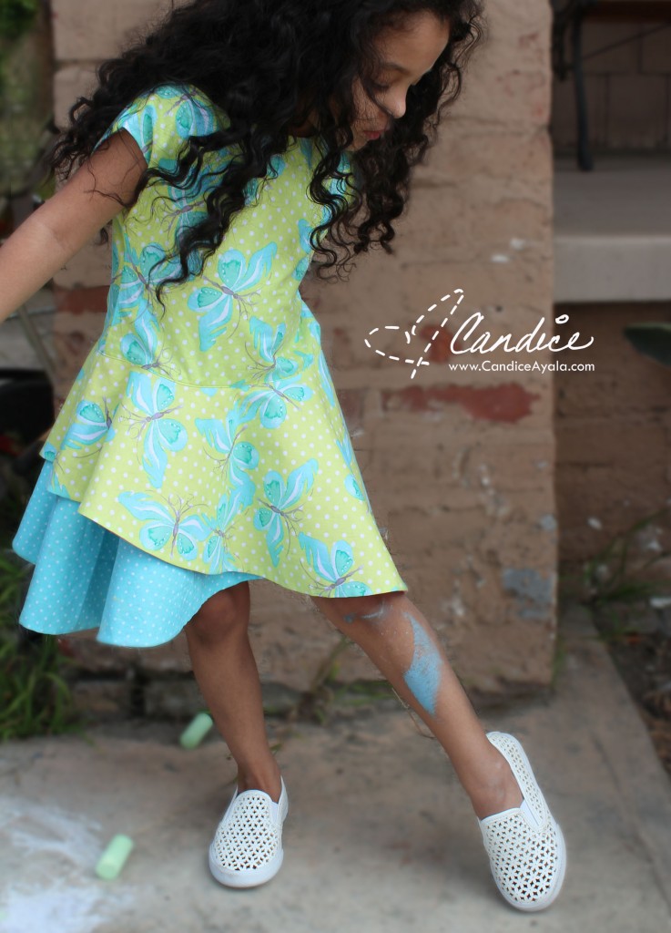 The Cross Over Flounce PDF Sewing Pattern by Call Ajaire Sewn by Candice Ayala