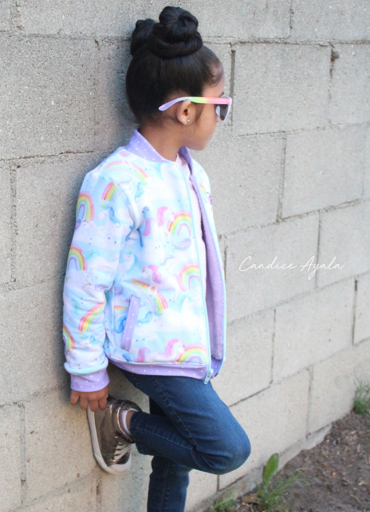 The Ollie Bomber Jacket PDF Pattern by Sew A Little Seam sewn by Candice Ayala. 