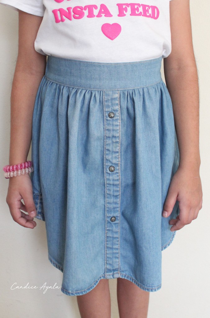 DIY Upcycled Shirt to Skirt Tutorial by Candice Ayala