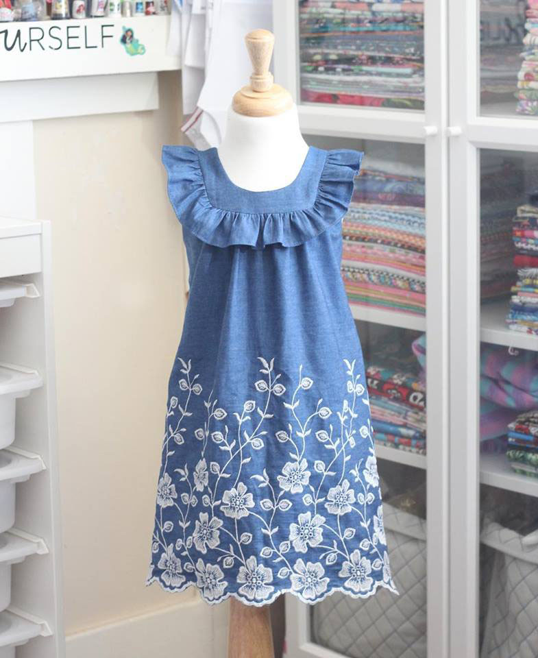 Border Print Dress - The Pauline Dress & Tunic Sewn by Candice Ayala 